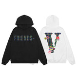 Vlone Hoodie Autumn and Winter Pullover Hooded Sweater Men