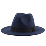 Walter White Fedora Autumn and Winter Men and Women Woolen Hat British Fashion Imitation Wool Felt Cap