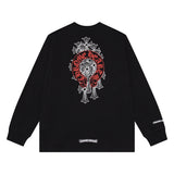 Chh Chrome Heart Long Sleeve Shirt Unisex Fashion Loose Long Sleeve Shirt