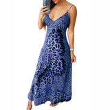 Nina Parker Dresses Sexy Temperament Leopard Print Backless Suspender Dress