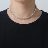 Zircon necklace full zirconium tennis necklace