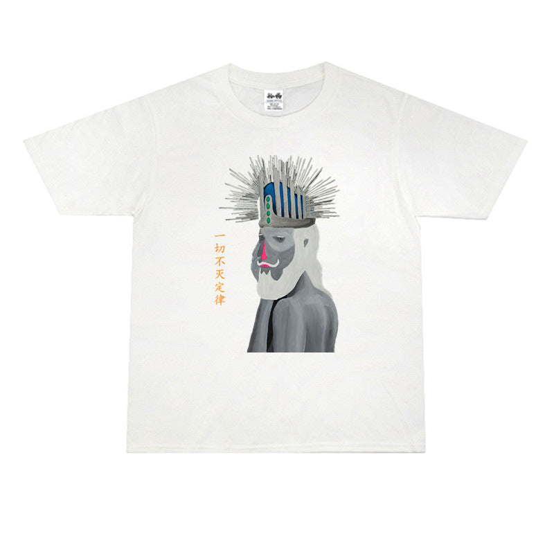 Rock Star T Shirt Printed Loose T-shirt Short Sleeve Cotton