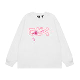 Vlone Sweatshirts Autumn and Winter Cherry Blossom Big V Letter Crew Neck