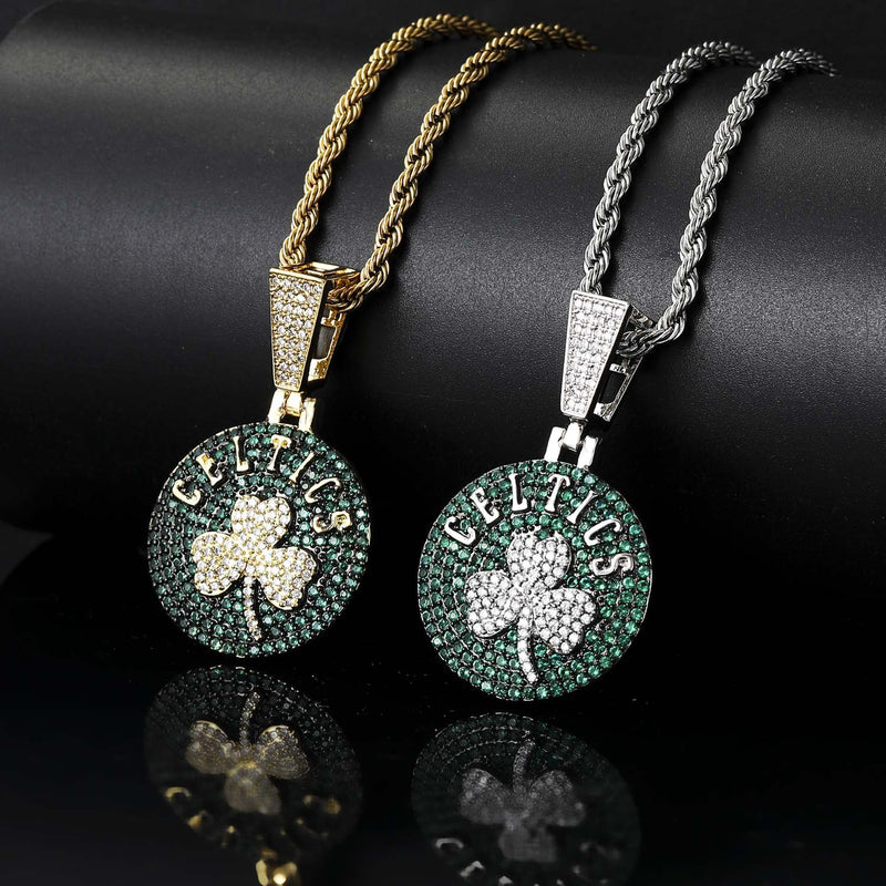 NBA Team Pendants Hip Hop Celtic Ball