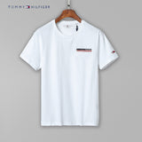Tommy T Shirts Printed T-shirt Tommy Men's Short Sleeve Cotton round Neck Slim Fit