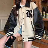 Unisex Baseball Jersey Embroidered Baseball Jacket Autumn Winter Vintage Loose Jacket