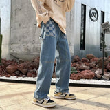 Unisex Jeans American high street straight jeans vibe casual