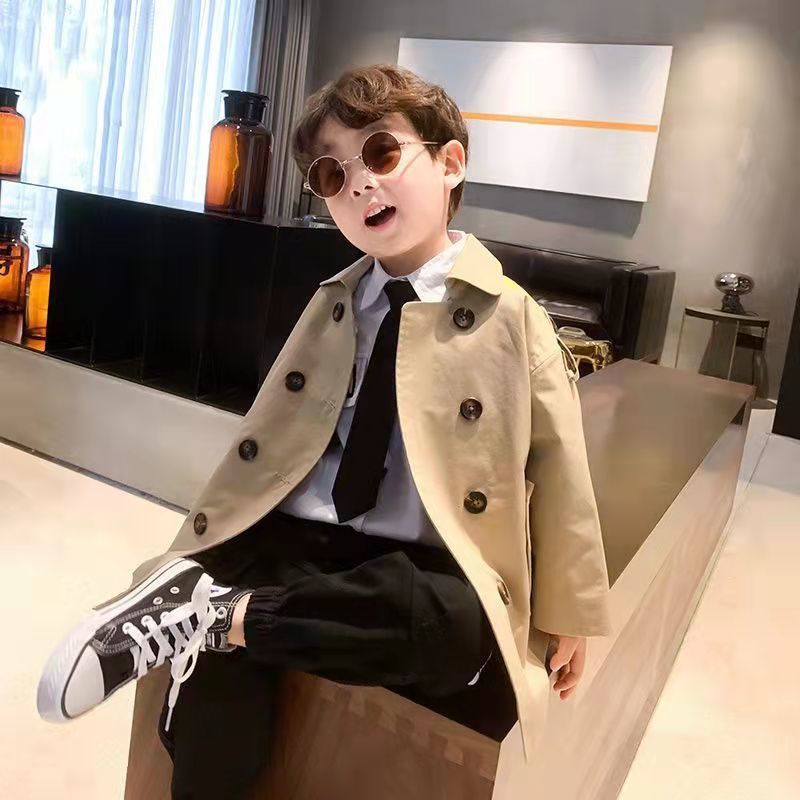 Boy Jacket Children's Clothing Coat Spring and Autumn High-End Children Teens Tops Tide