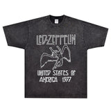 Rock Star T Shirt Led Zeppelin Angel Swan Song T-shirt Rock Band Loose Vintage Short Sleeve