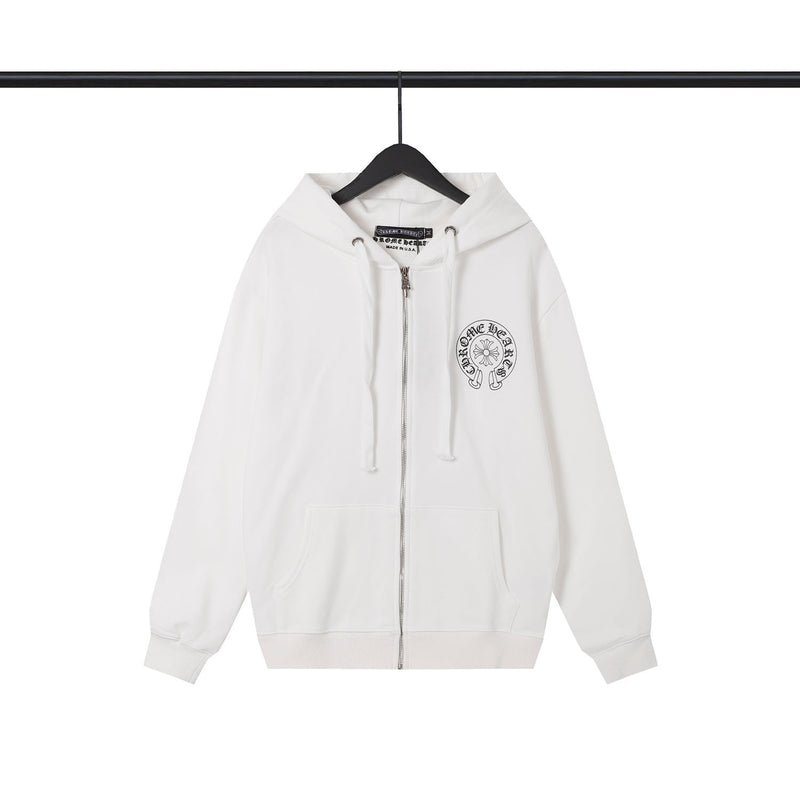 CHH Chrome Heart Hoodie Couple Villain Skull Cardigan Hooded Sweater Men