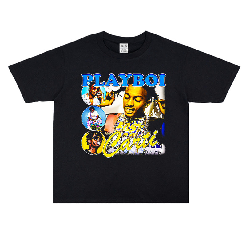 Rock Star T Shirt Rap T-shirt Short Sleeve Loose