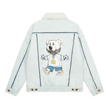 Drew House Jacket Bear Lapel Fleece Fleece Denim Jacket