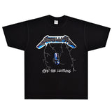 Rock Star T Shirt Metallica Ride the Lightning T-shirt Rock Band Vintage Short Sleeve