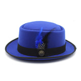 Walter White Hats Woolen Top Hat Dome Billycock Gentleman Fedora Hat