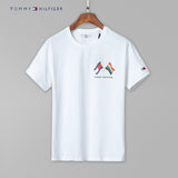 Tommy T Shirts Tommy Men's Short-Sleeved Cotton round Neck T-shirt