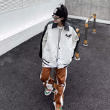 Unisex Baseball Jersey PU Leather Jacket