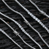 Zircon necklace gradual change size zircon tennis necklace