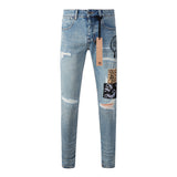 KSUBI Jeans Slim Fit Casual Stretch Ripped Jeans