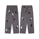 CHH Chrome Hearts Jeans Unisex Casual Loose Jeans