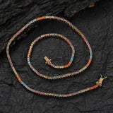 Zircon necklace colorful