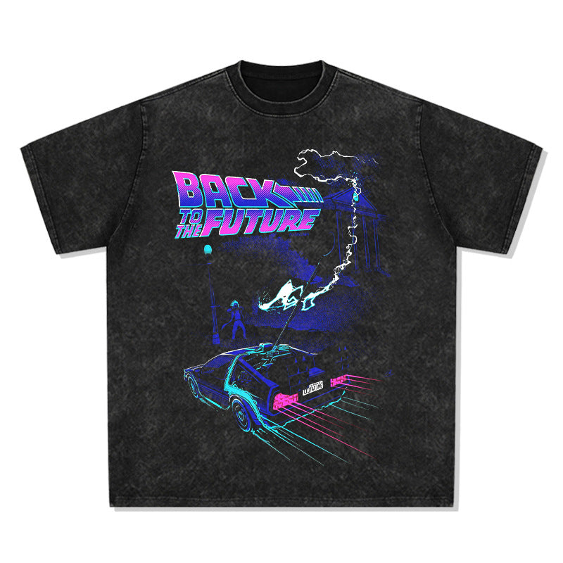 Hip Hop Rapper T Shirt Printed Short Sleeve T-shirt Loose Men and Women European and American