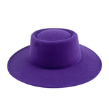 Walter White Fedora Flat Top Hat Fashion Knight Dome Woolen Hat Autumn and Winter Fur Felt Hat