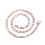 Zircon necklace single row necklace