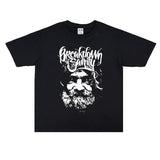Rock Star T Shirt Break of Sanity Band Printed T-shirt Short Sleeve Cotton Loose