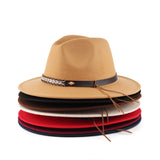 Walter White Fedora Men's and Women's Autumn and Winter Woolen Hat Jazz Top Hat British Fur Felt Hat