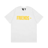 Vlone T Shirt Spring Summer Yellow Big V Crew Neck Pullover