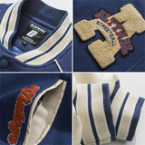 Men's Baseball Jacket Stitching Baseball Uniform Men's Winter Loose Casual Jacket
