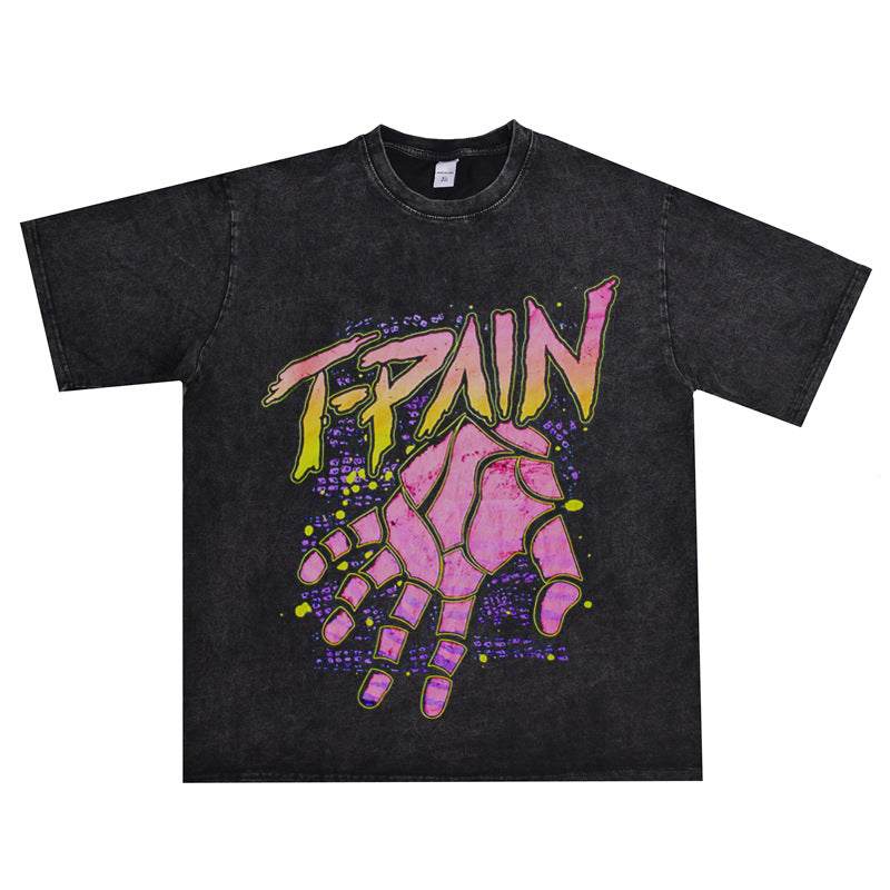 Rock Star T Shirt T-Pain Album 5 O'clock T-shirt Short Sleeve Loose