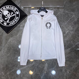 CHH Chrome Heart Hoodie Crowe cotton terry zip-up cardigan hooded sweater