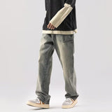 Unisex Jeans Straight Loose Vintage Wide Legs
