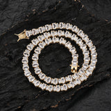 Zircon necklace size oval egg-shaped zircon tennis chain