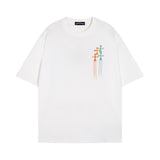 CHH Chrome Heart T Shirts Cross Color Printed Short Sleeve T-Shirt Loose