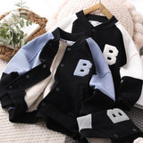 Boy Jacket Boy's Spring Coat Children's Baseball Uniform Middle and Big Children Casual Jacket Top Western Style Fashion