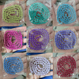 Zircon necklace synthetic colored treasure tennis chain