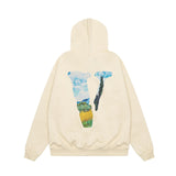 Vlone Hoodie autumn and winter scenery big V letter