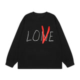 Vlone Sweatshirts Autumn/Winter Valentine's Day Limited Letter Crew Neck