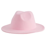 Walter White Fedora Jazz Top Hat Vintage Woolen Hat Embroidered Logo Felt Hat