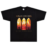 Rock Star T Shirt Arch Enemy as the Stages Burn T-shirt Rock Band American Style Loose Vintage Short Sleeve