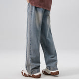 Unisex Jeans autumn and winter washing water old loose jeans