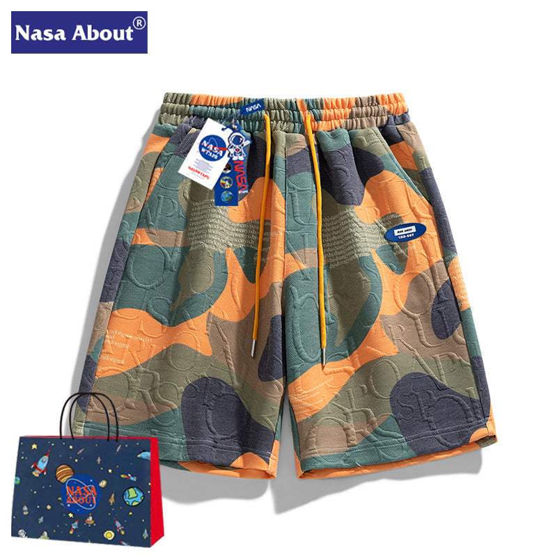 Nasa Shorts Summer Casual Sports Pants Loose