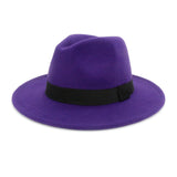 Walter White Fedora Fedora Hat Autumn and Winter Broad-Brimmed Hat Fashion Woolen Hat Men's and Women's Cashmere Felt Cap