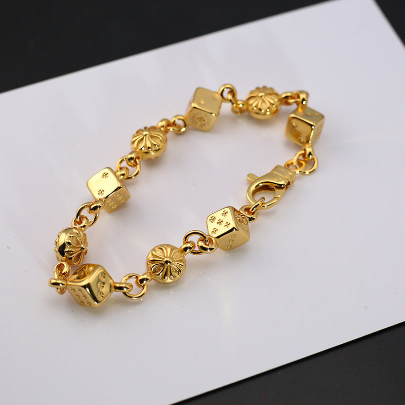 Chrome Heart Bracelet Cross Dice