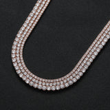 Zircon necklace single row necklace