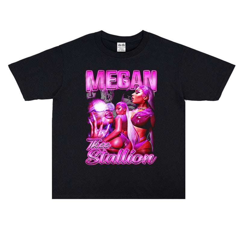 Rock Star T Shirt Megan Thee Stalliont Shirt Short Sleeve