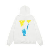 Vlone Hoodie autumn and winter gradual change big V letter sleeve