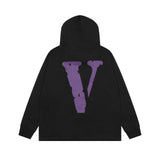 Vlone Hoodie Autumn/Winter Purple Big V Letter Hooded